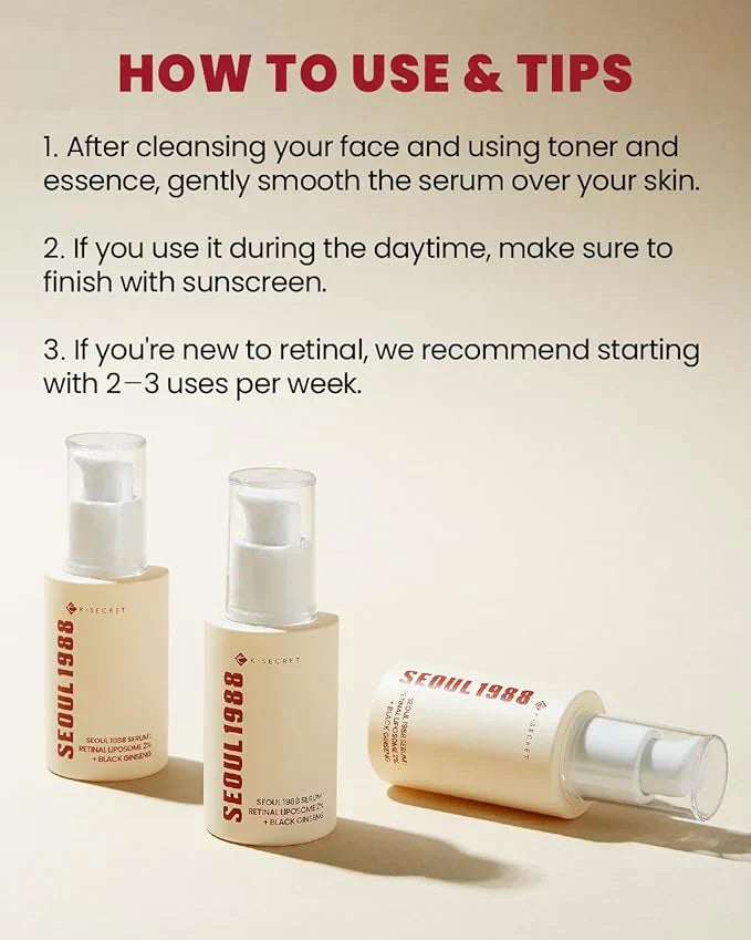 SEOUL 1988 Serum : Retinal Liposome 2% + Black Ginseng 30ml