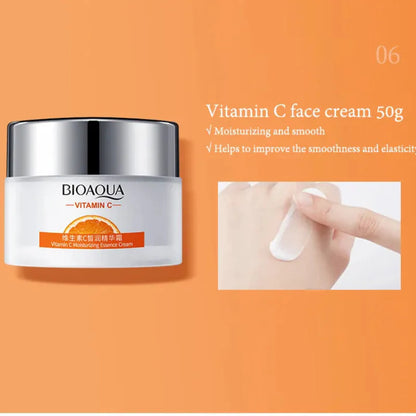 BIOAQUA 6-in-1 Vitamin C Skincare Gift Set - Brightening & Hydrating Care Kit