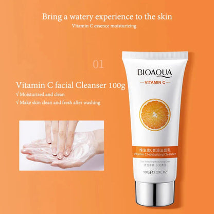 BIOAQUA 6-in-1 Vitamin C Skincare Gift Set - Brightening & Hydrating Care Kit