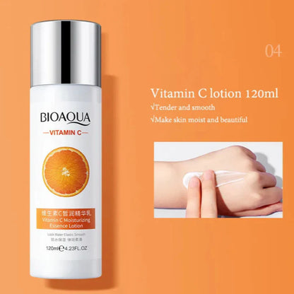 BIOAQUA 6-in-1 Vitamin C Skincare Gift Set - Brightening & Hydrating Care Kit