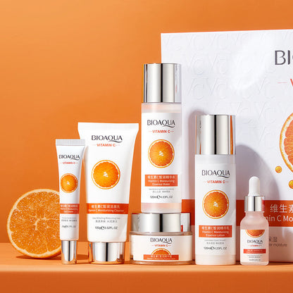 BIOAQUA 6-in-1 Vitamin C Skincare Gift Set - Brightening & Hydrating Care Kit