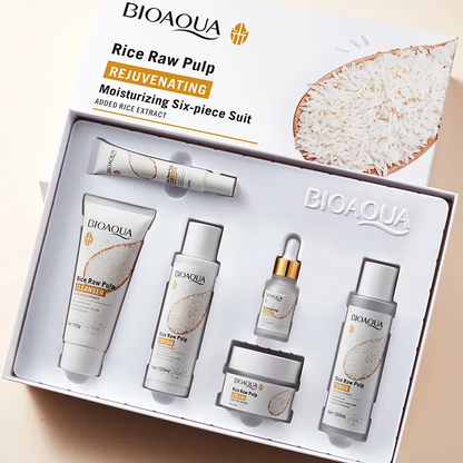 BIOAQUA Organic Rice Essence Hydrating Face Care Set Brightening Whitening Private Label Skin Care Set