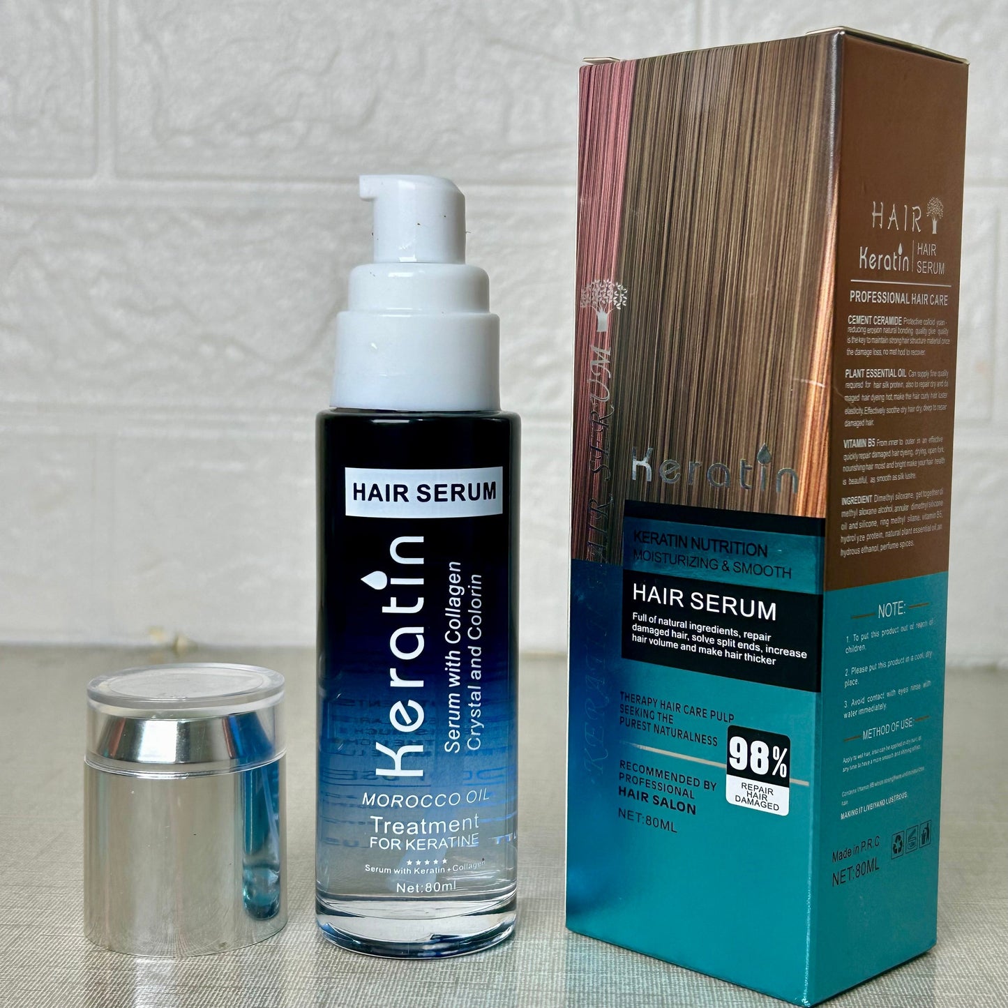 Keratin Nutrition Moisturizing & Smoothing Shampoo, Conditioner, Hair Serum, and Creamy Mask Bundle