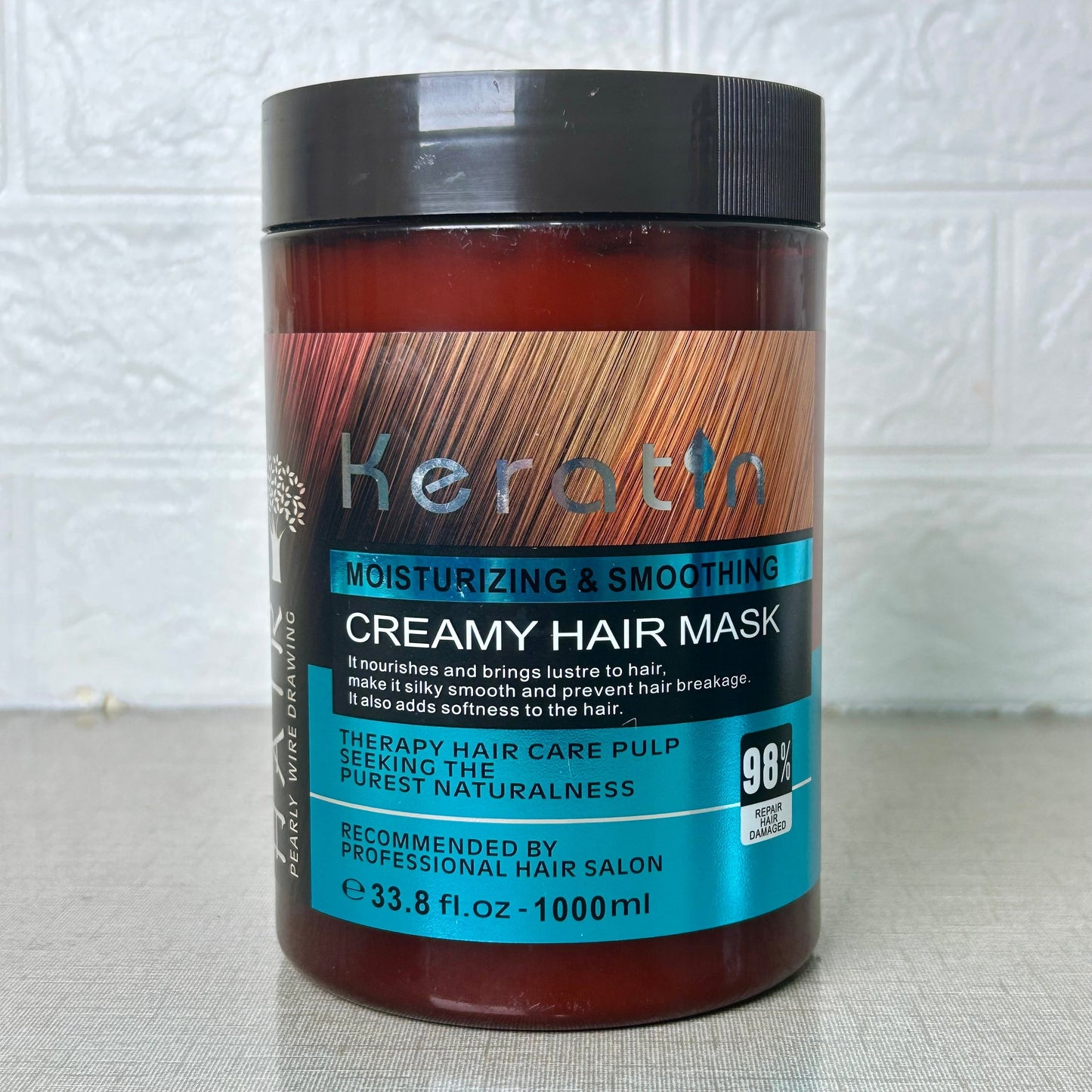 Keratin Nutrition Moisturizing & Smoothing Shampoo, Conditioner, Hair Serum, and Creamy Mask Bundle