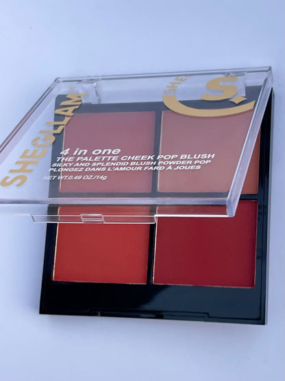 SHEGLAM 4-in-1 Cheek Pop Blush Palette